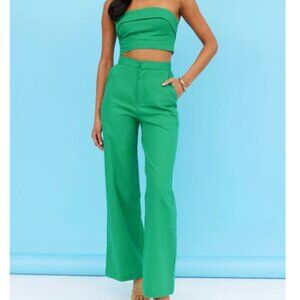 First Move Crop Green & First Move Pants Green Matching set Hello Molly